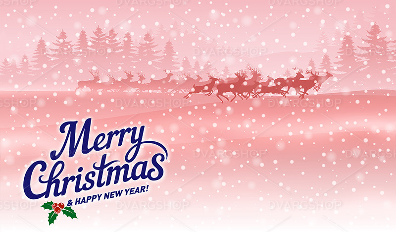 Christmas Greeting Card - Vector Image - Features Image 1