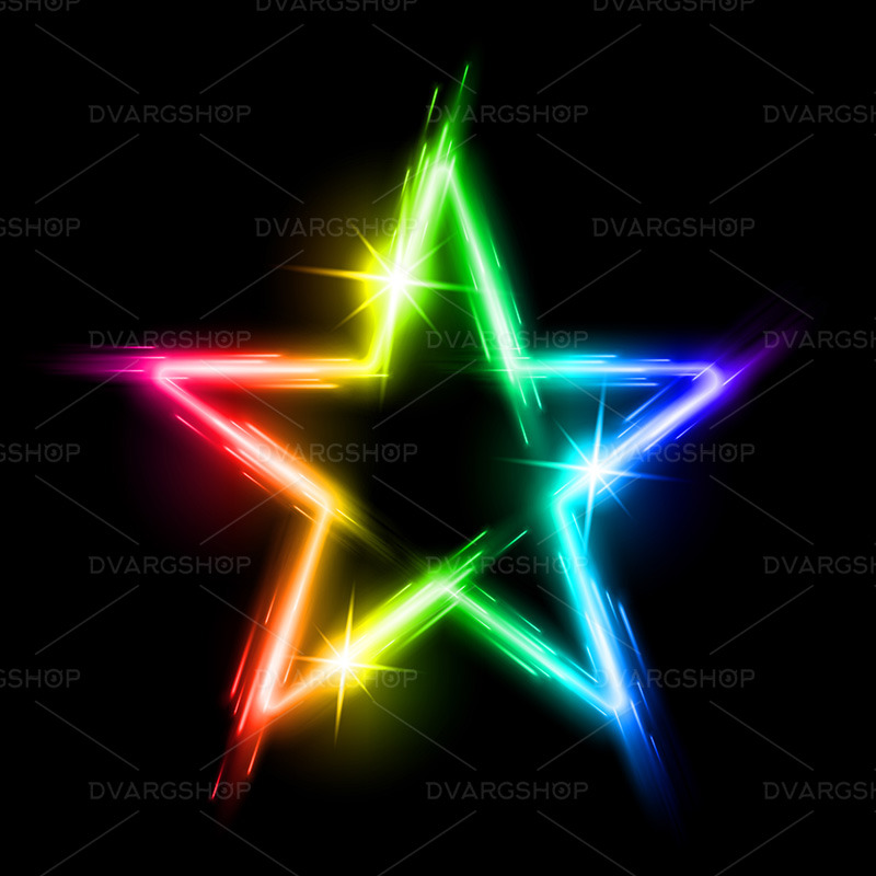 Neon Star Vector Image 117505 TemplateMonster