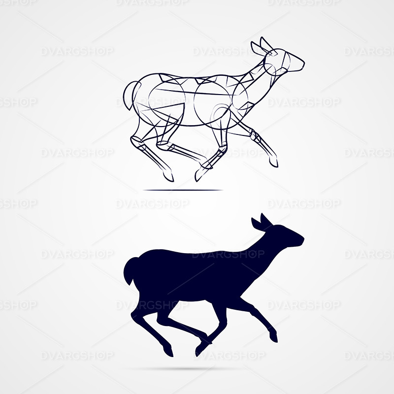 Deer Silhouette - Vector Image - Features Image 1