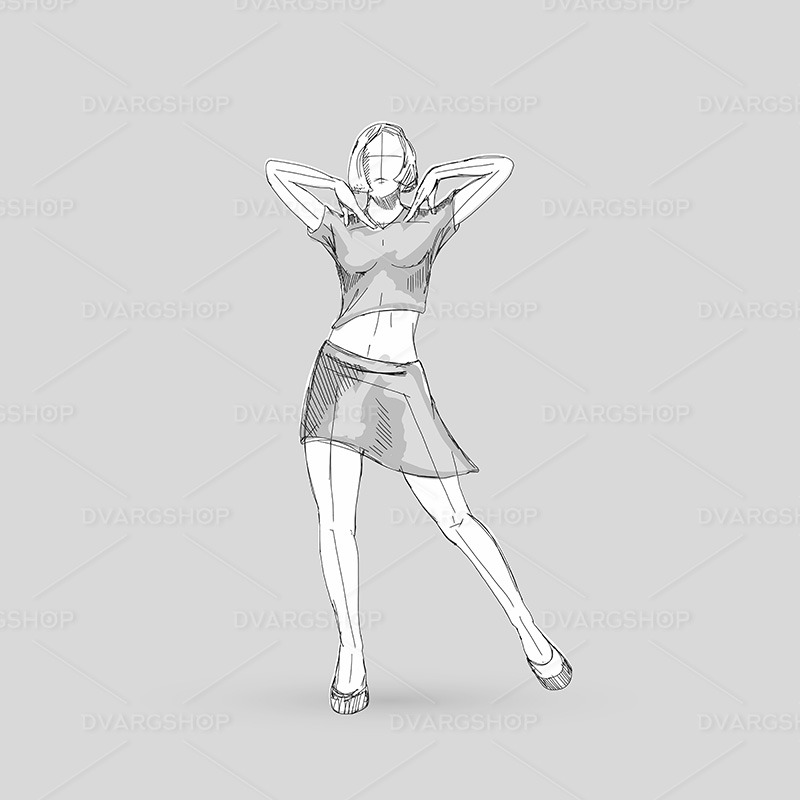 Dancing Girl - Vector Image - Features Image 1