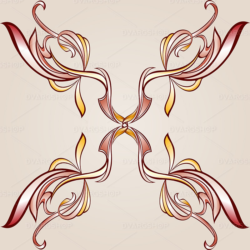 Floral cross element - Vector Image - Features Image 1