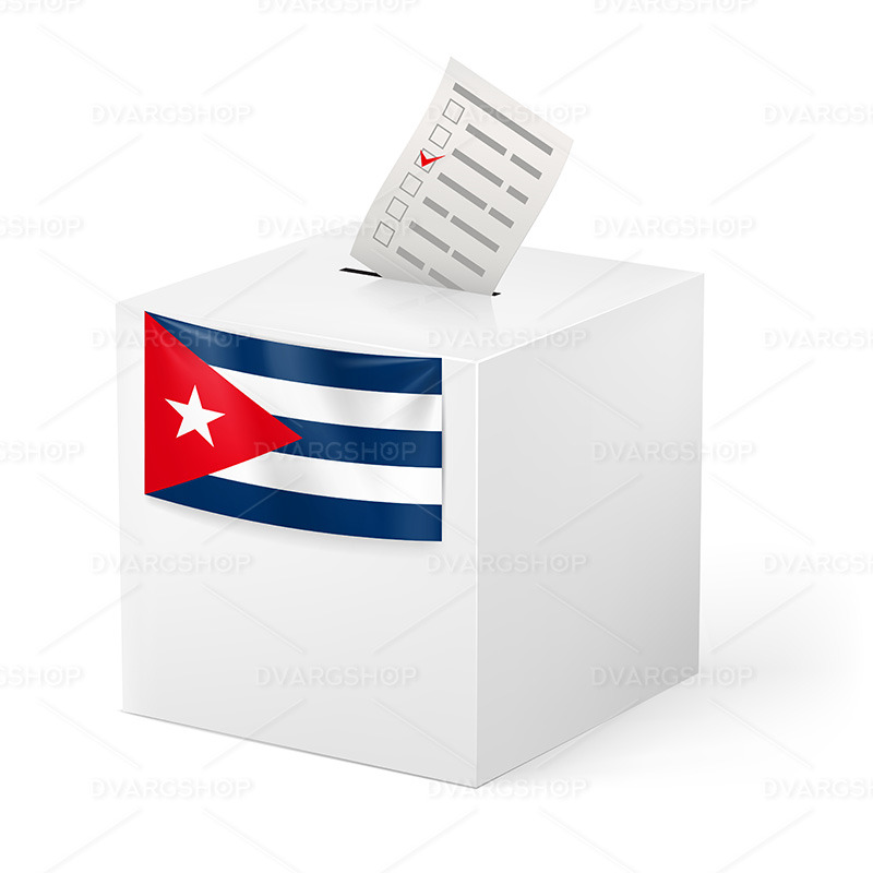 Urne avec papier Voicing Cuba - Image vectorielle - Caractéristiques de l’image 1