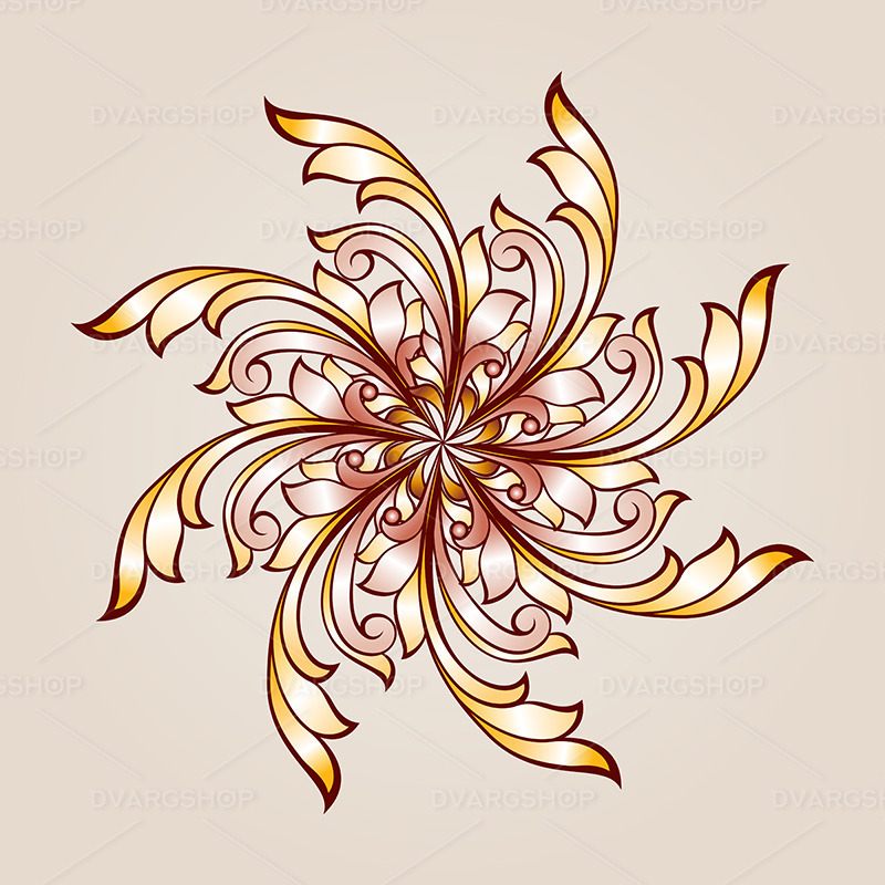 Flower Pattern Henna - Vector Image - Features Image 1