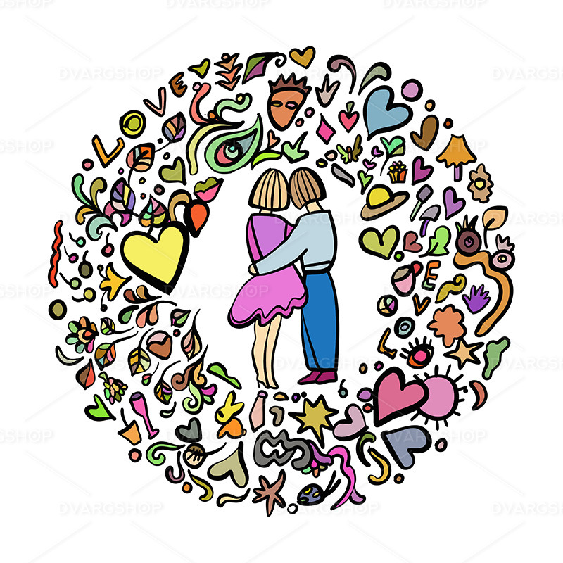 Loving Couple - Vector Image - Features Image 1