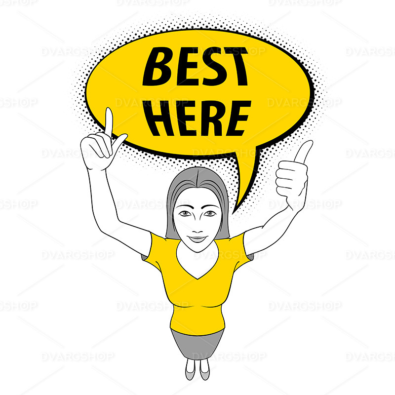 Woman Gesturing - Vector Image - Features Image 1