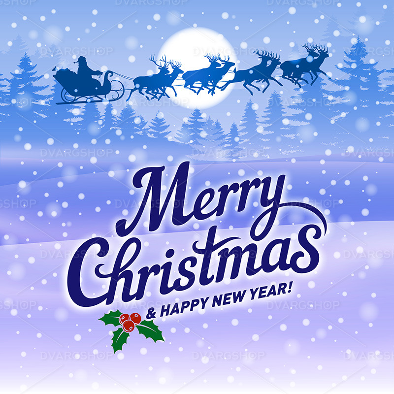 Biglietto Di Auguri Di Natale - Immagine Vettoriale - Caratteristiche Immagine 1