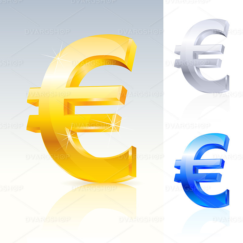 Soyut euro işareti - vektör görüntü - Features Image 1