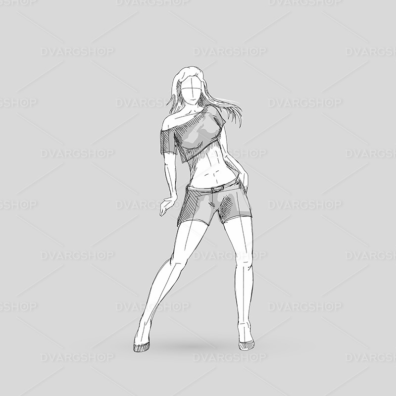 Dancing Girl - Vector Image - Features Image 1