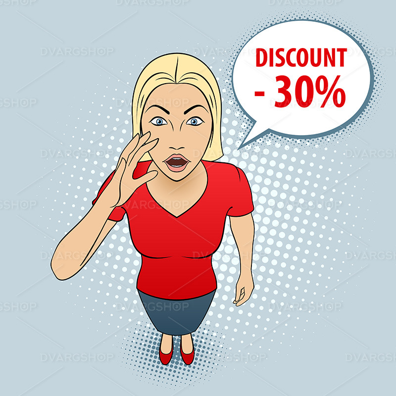 Woman Gesturing - Vector Image - Features Image 1