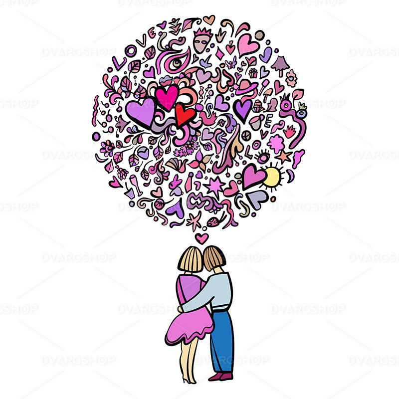 Loving Couple - Vector Image - Features Image 1