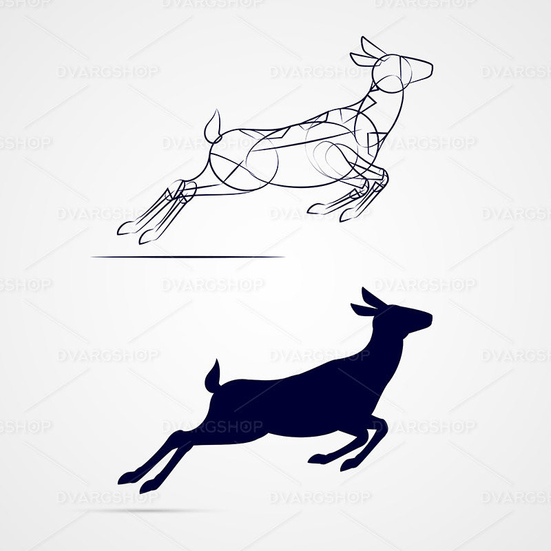 Deer Silhouette - Vector Image - Features Image 1