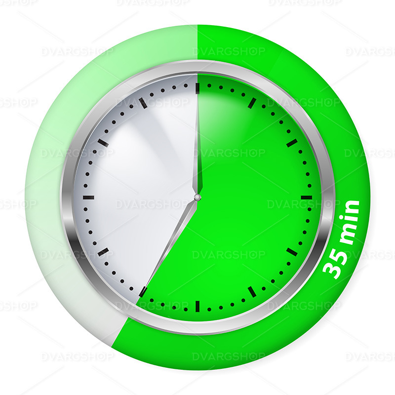 Ícone de cronômetro verde - imagem vetorial - Features Image 1