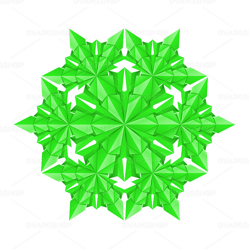Copo de nieve de papel verde - Imagen vectorial - Características Imagen 1