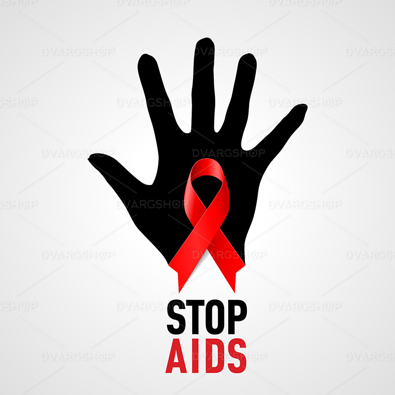 Stop AIDS Sign - Vector Image - Features Image 1