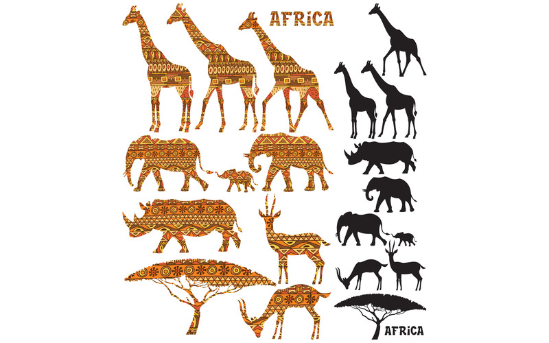 African Animal Silhouettes - Illustration - Features Image 1