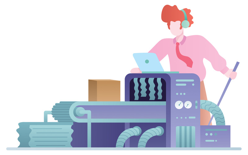 Manufacturing Flat Design - Illustration - Features Image 1