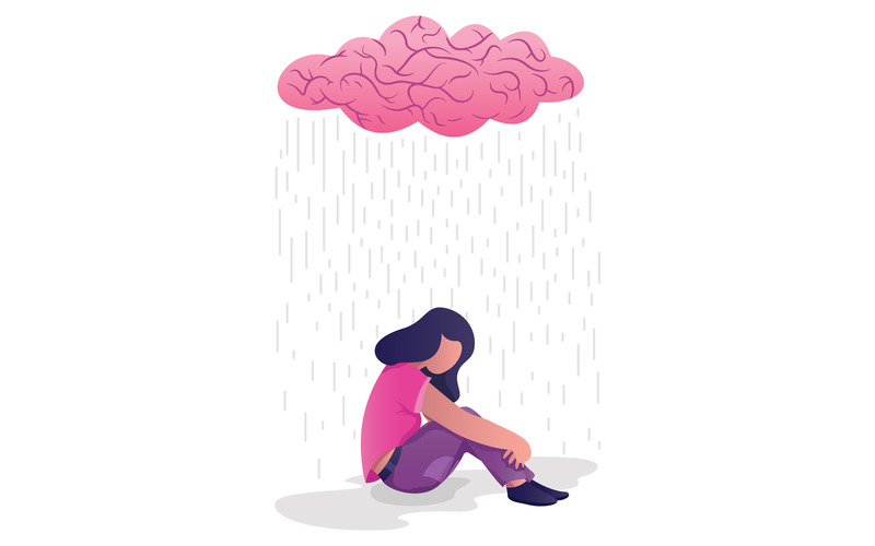 Woman in Depression - Illustration - Features Image 1