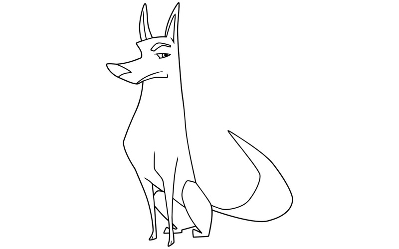 Dog Sitting Line Art - Illustration - Features Image 1