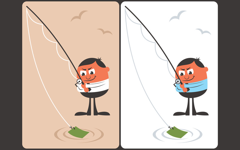 Affärsmanfiskebegrepp - illustration - Features Image 1