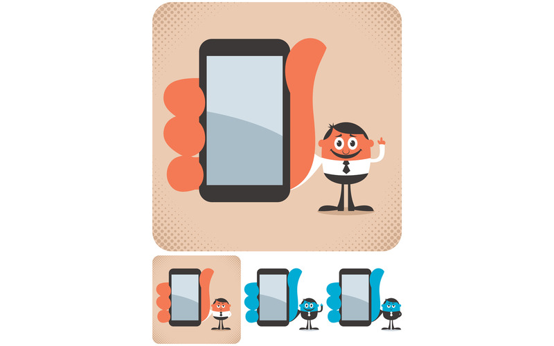 Hållande smartphone - Illustration - Features Image 1