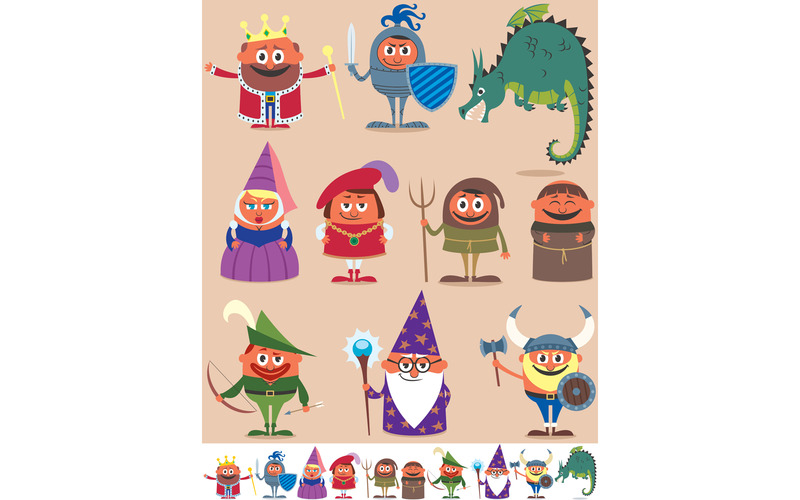 Persone medievali - Illustrazione - Caratteristiche Immagine 1
