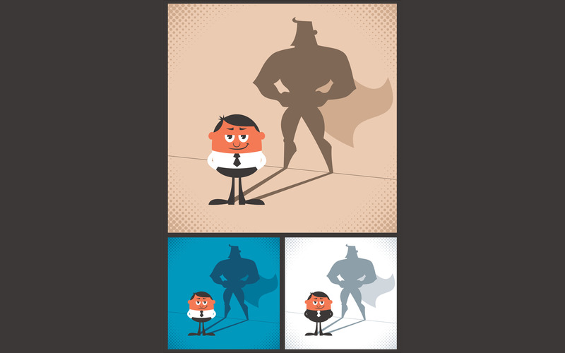 Super uomo d'affari - illustrazione - Caratteristiche Immagine 1