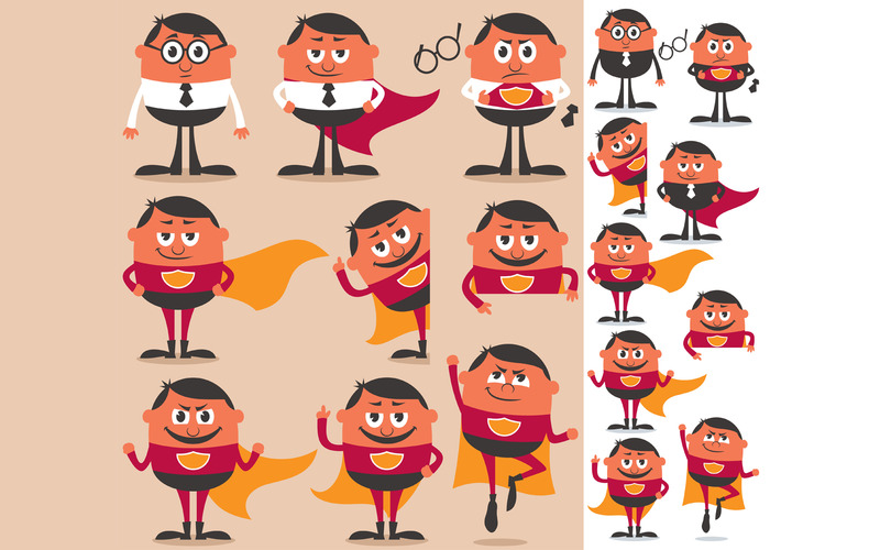 Set di supereroi - illustrazione - Caratteristiche Immagine 1