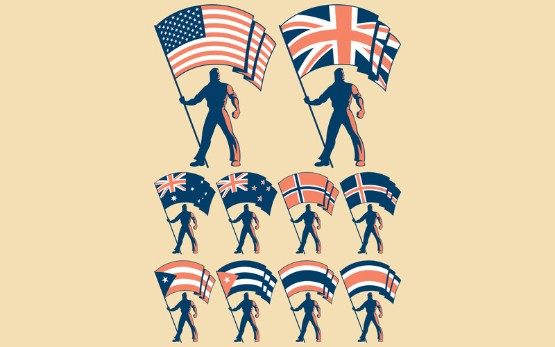 Flag Bearer 2 Illustration 143615 TemplateMonster