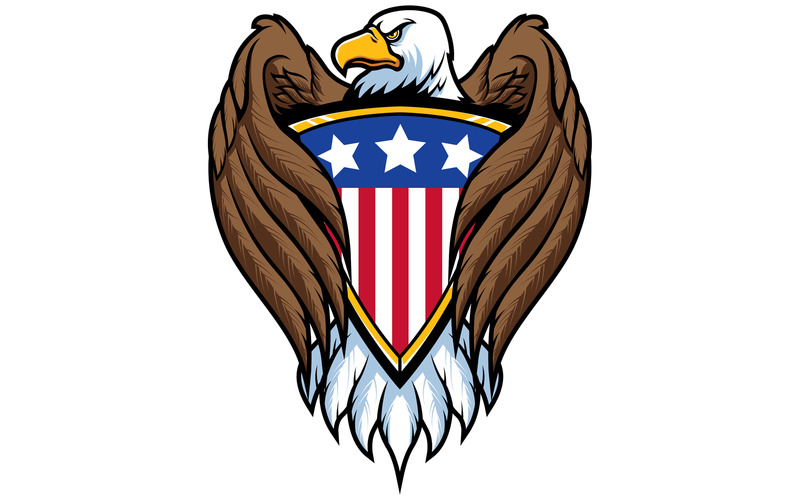 Bald Eagle Holding Shield - Illustration - Features Image 1