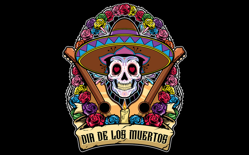 Mascotte del giorno dei morti - illustrazione - Caratteristiche Immagine 1