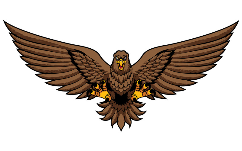 Golden Eagle Attack Mascot - Illustration - Features Image 1