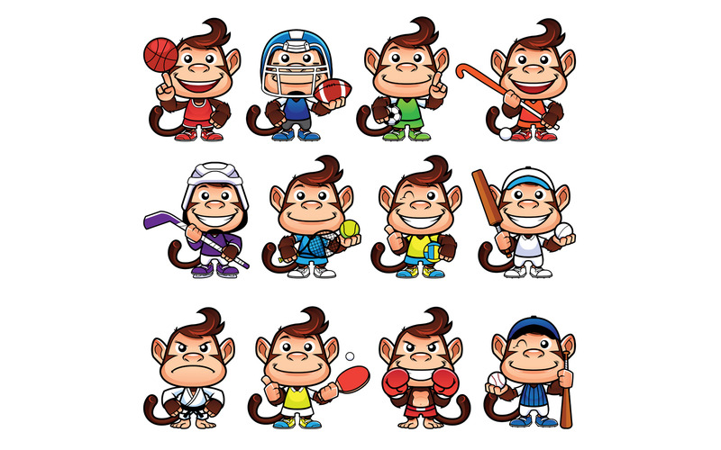 Monkey Sports Set - Illustration - Features Image 1