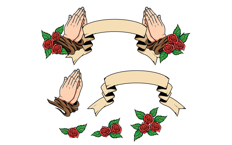 Ornamento de oración aislado - ilustración - Características Imagen 1