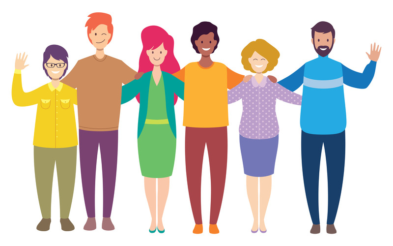 Friends on White - Illustration - Features Image 1