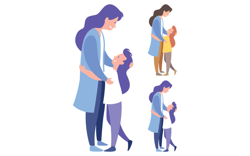 Mother and Daughter on White - Illustration - Features Image 1