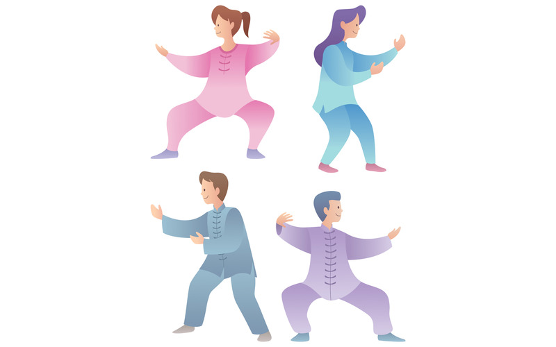 Set di caratteri Qigong - illustrazione - Caratteristiche Immagine 1