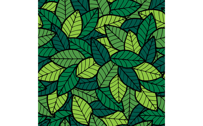 Leafs Seamless Pattern Spring - Illustration - Features Image 1