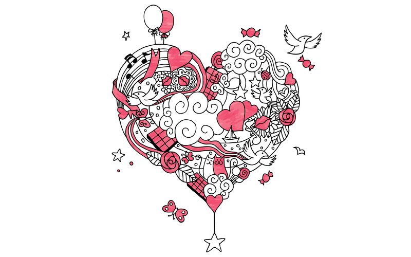 Love Doodle 2 - Illustrazione - Caratteristiche Immagine 1