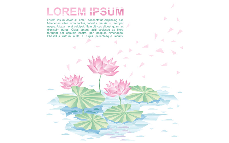 Low Poly Lotus - Illustrazione - Caratteristiche Immagine 1