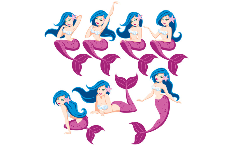 Mermaid Set - Illustration - Features Image 1