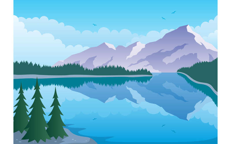 Mountain Lake - Illustration - Features Image 1