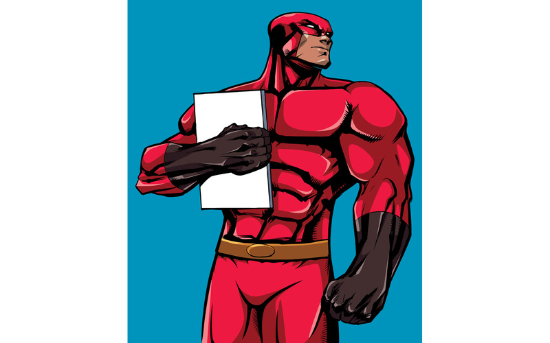 Superhero Holding Book 2 - Illustration - Features Image 1