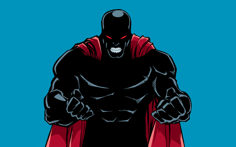 Raging Superhero Silhouette - Illustration - Features Image 1