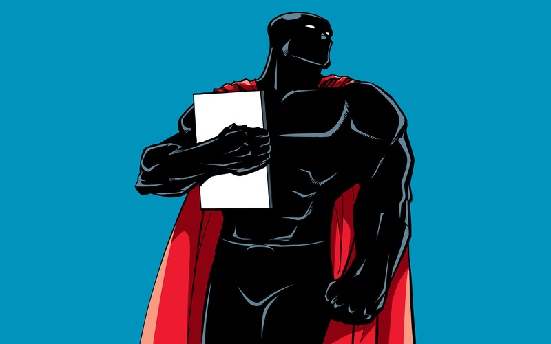 Kontur för superhjältebok - illustration - Features Image 1
