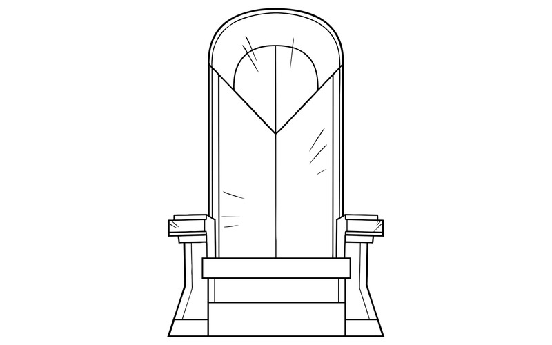 Iron Throne Line Art - Illustration #146496 - TemplateMonster