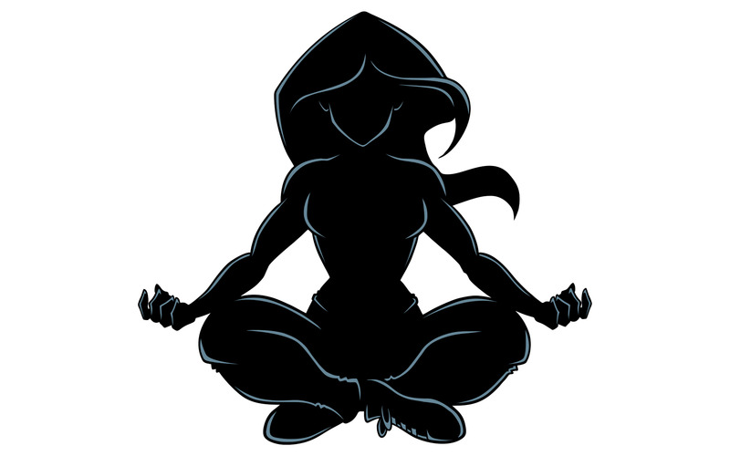 Meditera kvinnasilhouette - illustration - Features Image 1