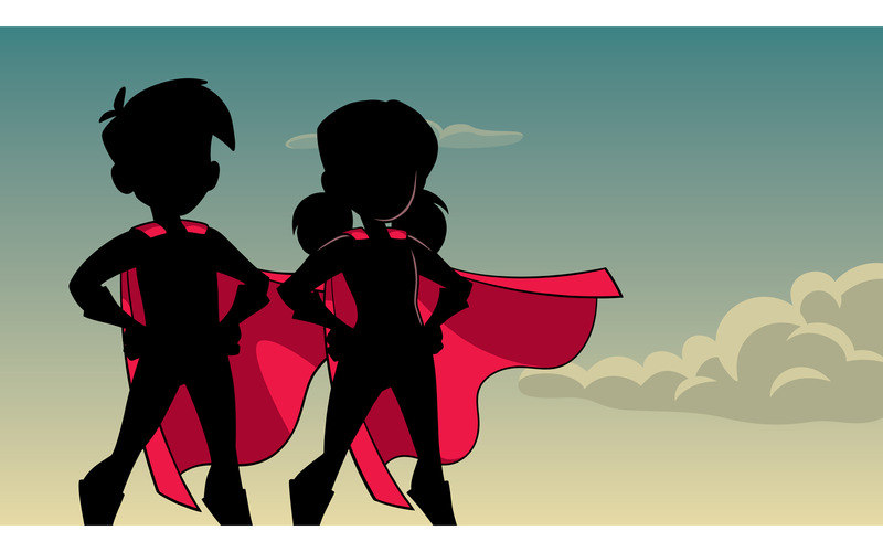 Super Kids Sky Silhouette - Illustration - Features Image 1