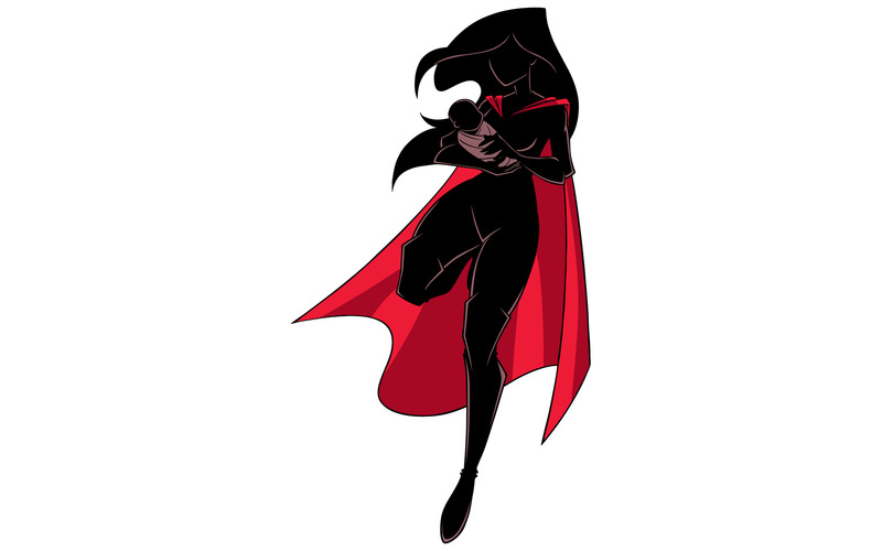 Super Mom with Baby Silhouette - Illustration - Features Image 1