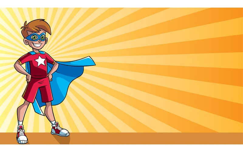 Liten Super Boy Ray Light Background - Illustration - Features Image 1