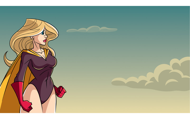 Bakgrund för himmel för superhjältesidoprofil - illustration - Features Image 1